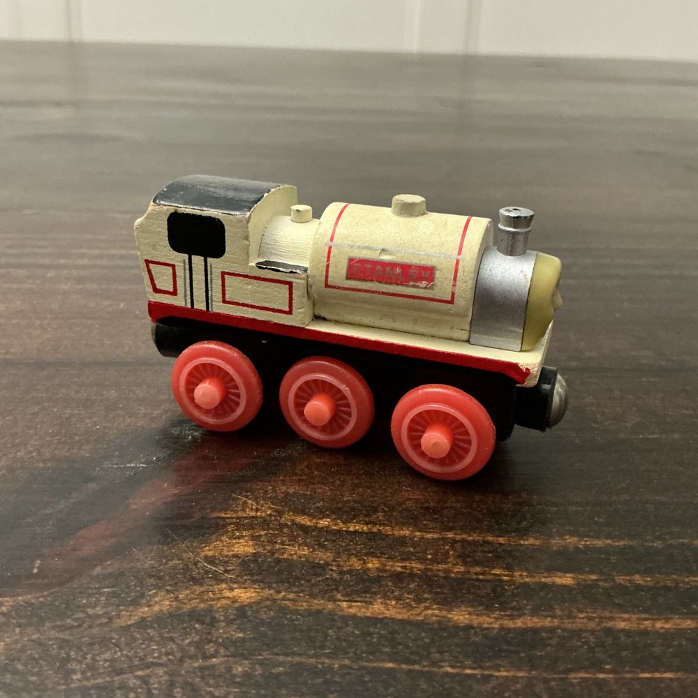 Thomas & Friends Stanley Wooden Railway Engine White Red Magnetic Train Toy - Picture 2 of 6